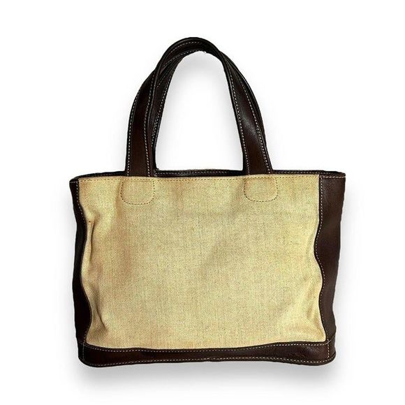 Vintage 1998 Coach Usa‎ Canvas Leather Hand Bag D9X6121 - Picture 2 of 8